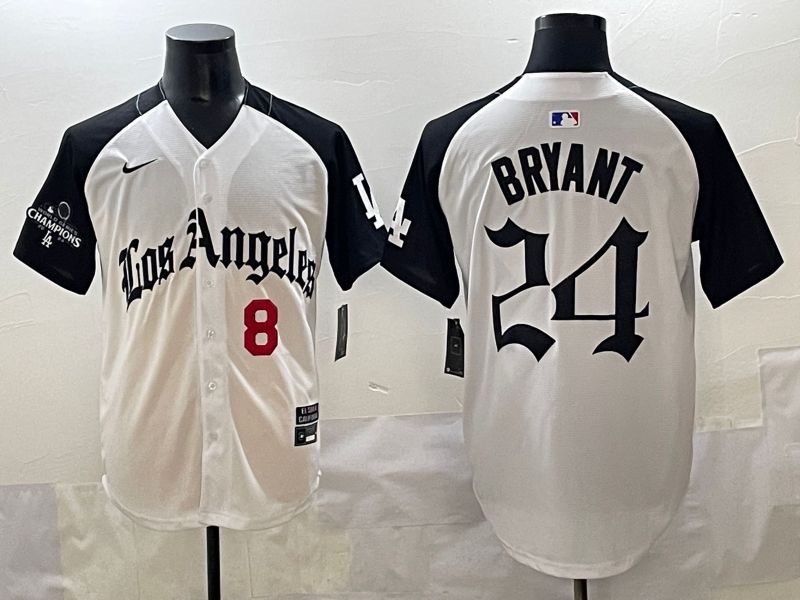 Men 2025 Los Angeles Dodgers #24 Bryant White black Five generations Joint Name Nike MLB Jersey style 5264->los angeles dodgers->MLB Jersey